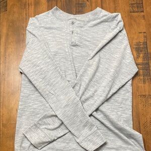 Hanes Gray Long Sleeve Men's Tee